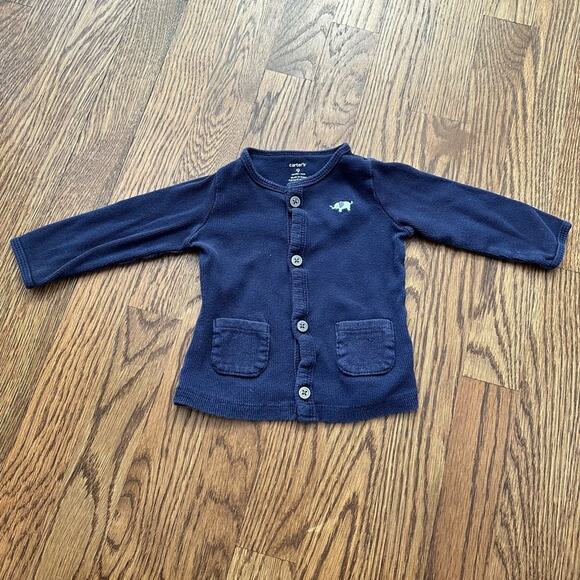 Carter’s navy blue outfit bundle for baby boy, size 9M (4 pieces) - Picture 2 of 10